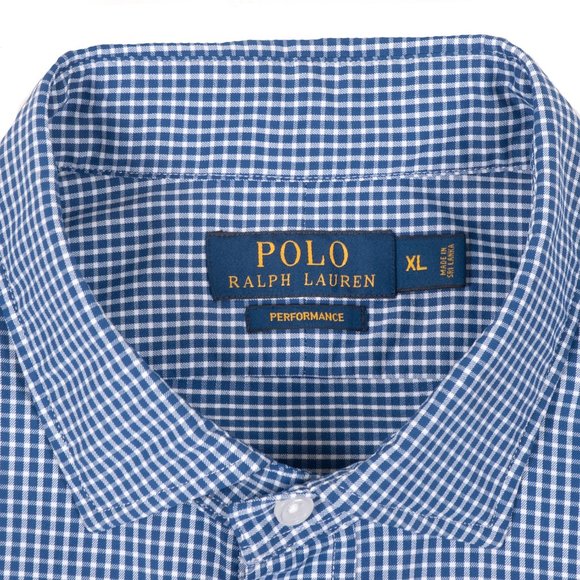 ralph lauren blue check shirt